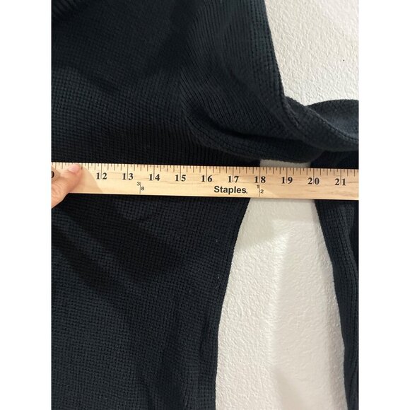 Lauren Ralph Lauren Thermal Sweater Women's Black Knit Cowl Neck Pullover Large - Picture 7 of 8